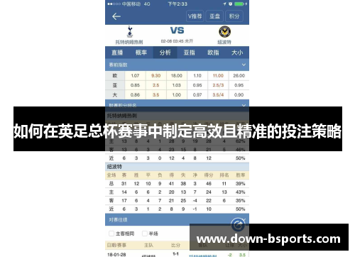 如何在英足总杯赛事中制定高效且精准的投注策略
