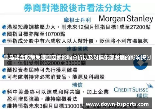 皇马奖金政策受哪些因素影响分析以及对俱乐部发展的影响探讨